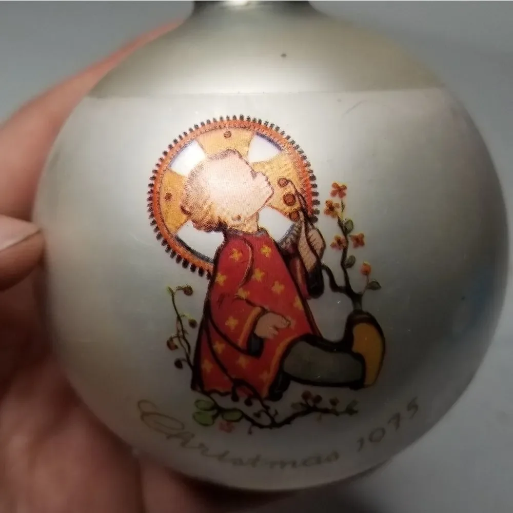 Vintage 1975 Christmas tree ornament with box Berta Hummel Christmas Child